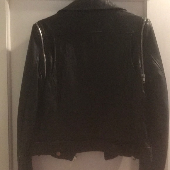 Aqua Leather Jacket w. Zip Off Sleeves - Picture 5 of 6